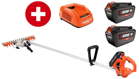 ECHO Akku Balkenmäher DTT-2100 mit 2 x 5 Ah Akku und Ladegerät