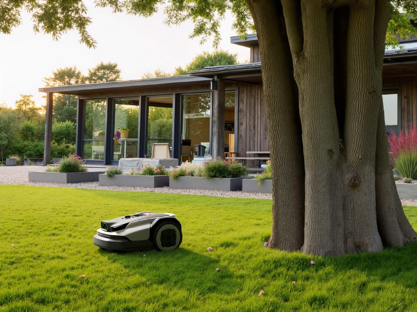 Roborock kabelloser Mähroboter RockNeo Q105 Set mit Garage